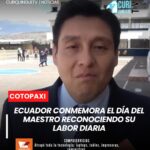 Este 13 de abril se celebró el Día del Maestro Ecuatoriano, una fecha para honrar a quienes dedican su vida a la educación. Estudiantes y docentes resaltaron la importancia del compromiso y la vocación en la formación de nuevas generaciones.