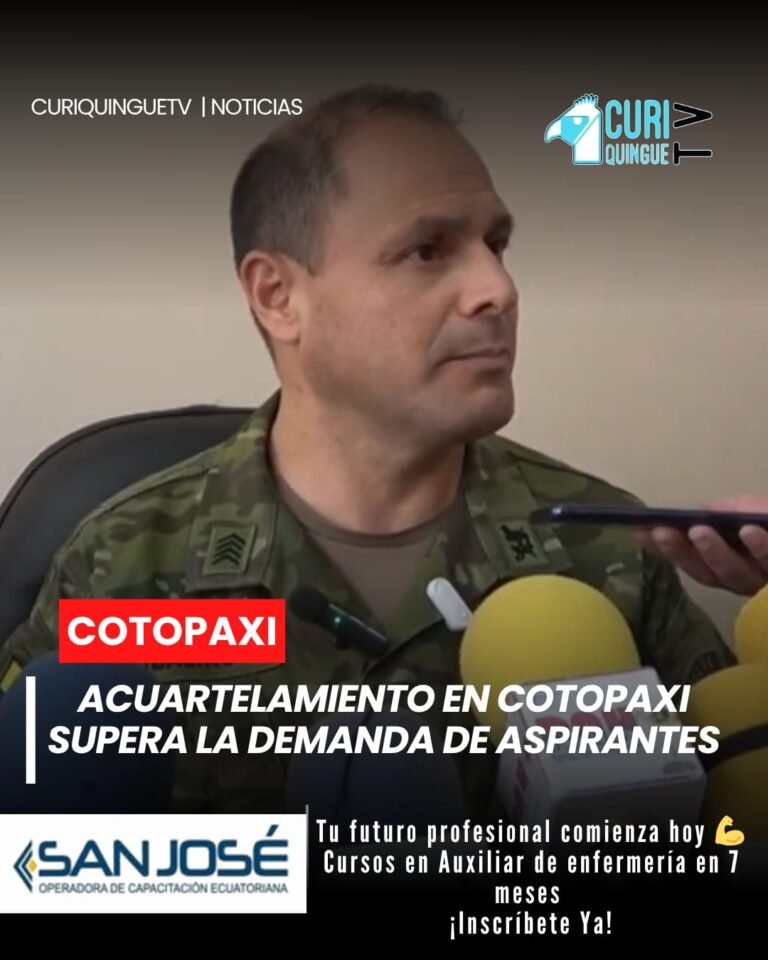 Óscar Robalino, jefe del Centro de Movilización de Cotopaxi, dio a conocer que el proceso de acuartelamiento para el 25 y 26 de abril ha superado las expectativas. A nivel nacional existen 5.000 cupos, pero cerca de 8.000 jóvenes se han presentado. En Cotopaxi, el cupo es de 138 y se han inscrito 162 aspirantes.