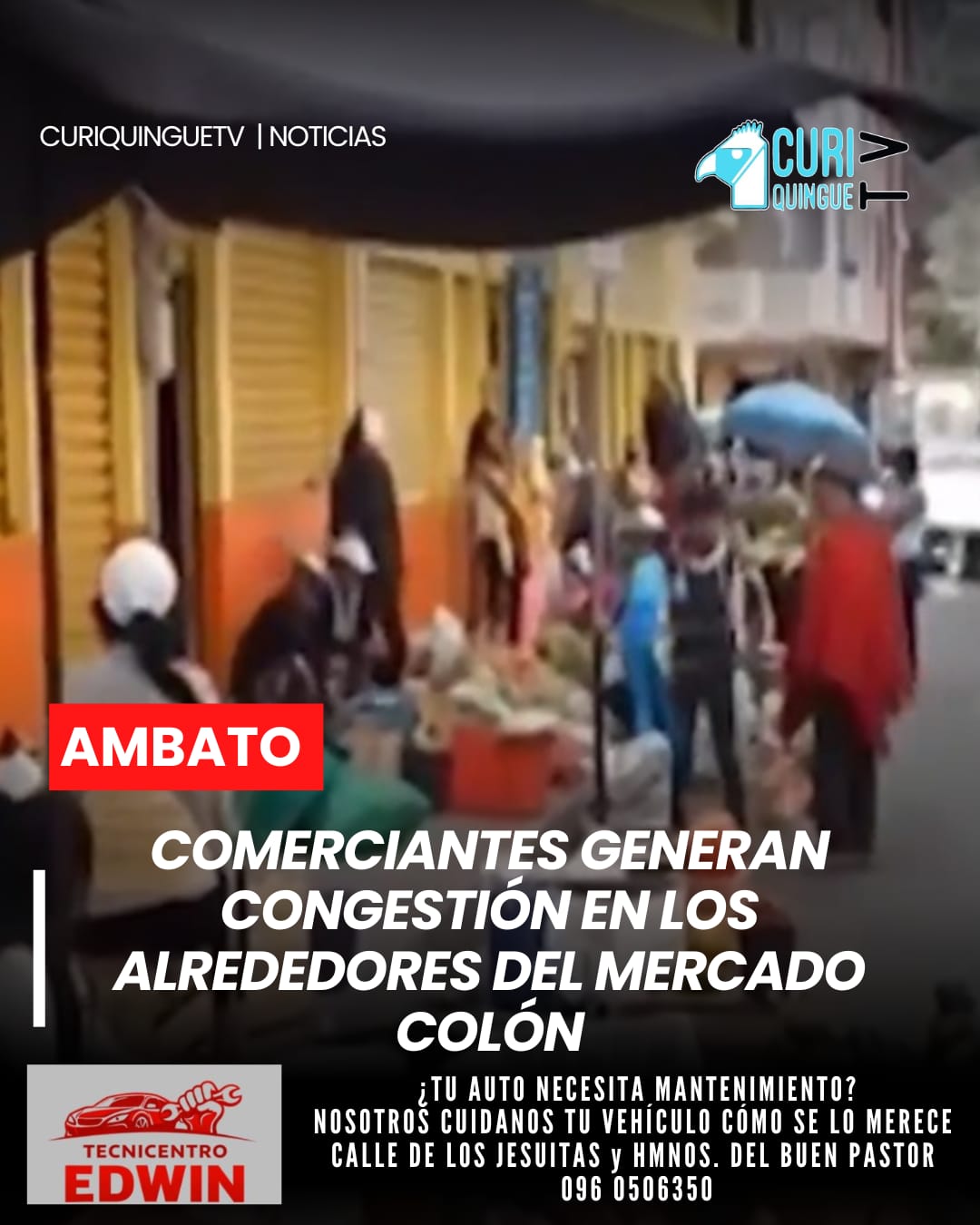Vendedores de comida han ocupado las calles cercanas al mercado Colón en Ambato, dificultando el paso de los transeúntes. Esta situación ha generado malestar entre la ciudadanía que circula diariamente por el sector.
