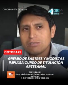 🧵✂️ El gremio Unión y Progreso de Latacunga anunció la realización de un curso de titulación artesanal. 📌 Esta iniciativa permitirá que más profesionales del sector puedan integrarse formalmente al gremio y fortalecer su actividad laboral. #Emprendimiento #Latacunga #Artesanos