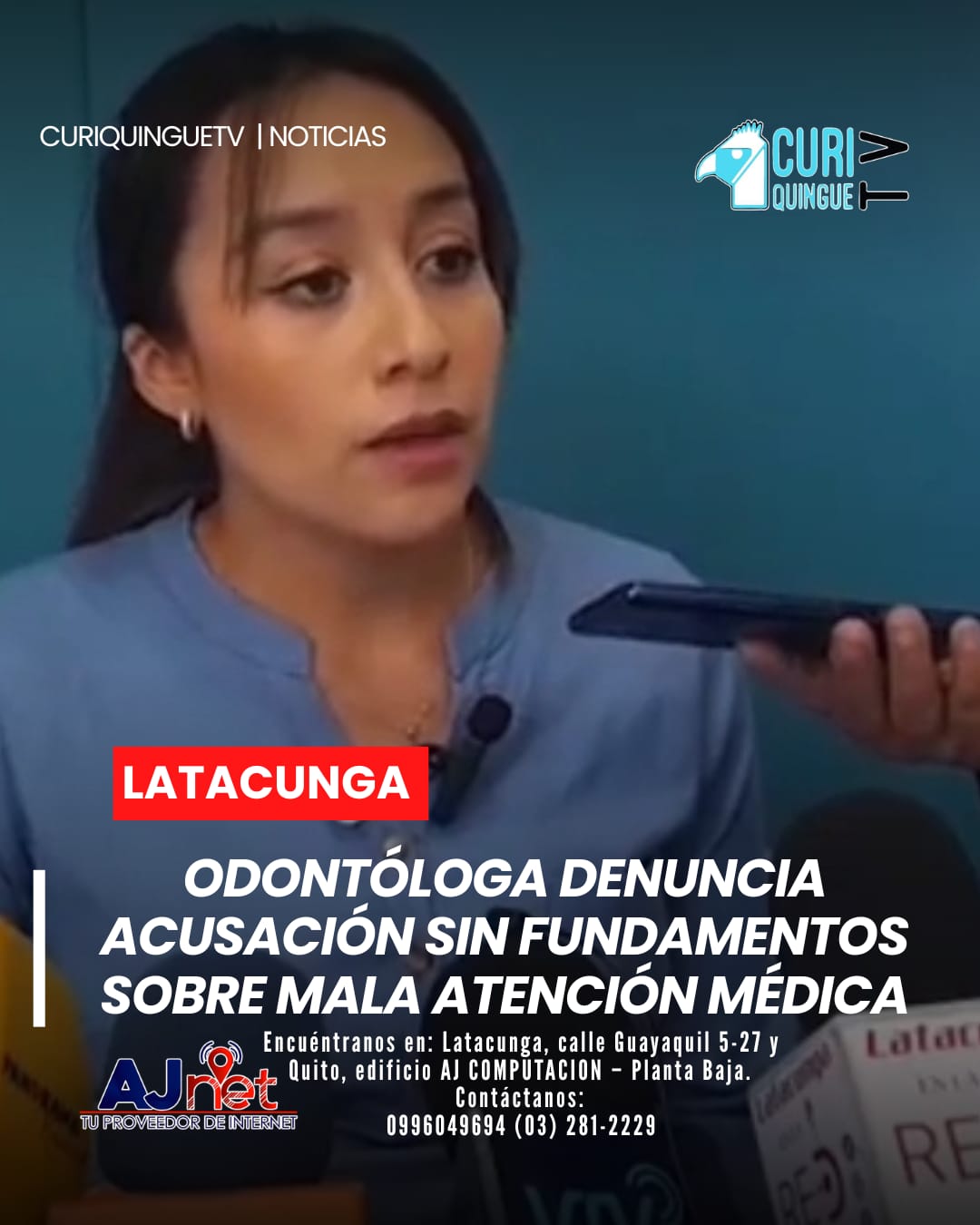 Haber sido señalada injustamente por una supuesta mala atención médica, calificando la acusación como mal infundada.