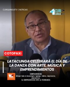Invita a la ciudadanía a ser parte de un evento especial por el Día de la Danza, que se realizará el próximo 26 de abril en el Polideportivo de Latacunga, desde las 09:00.