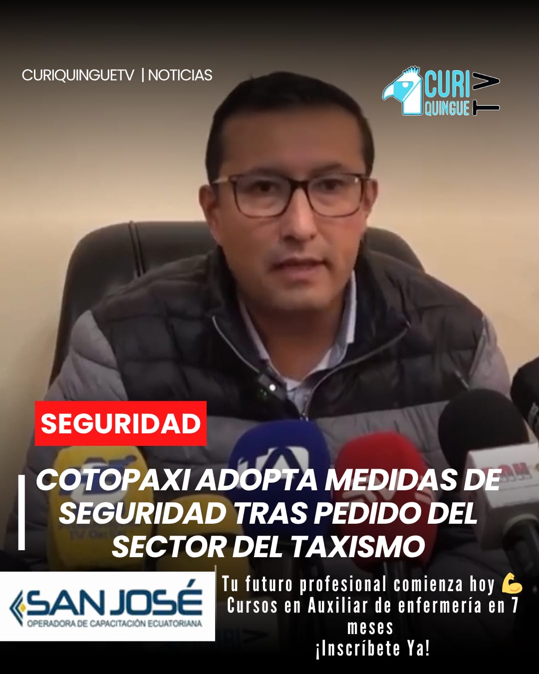 El gobernador de Cotopaxi informó sobre las resoluciones tomadas tras una reunión con el sector del taxismo, que solicitó mayor seguridad luego del atentado contra uno de sus miembros. Entre los acuerdos, se priorizan acciones para fortalecer la protección en la provincia.
