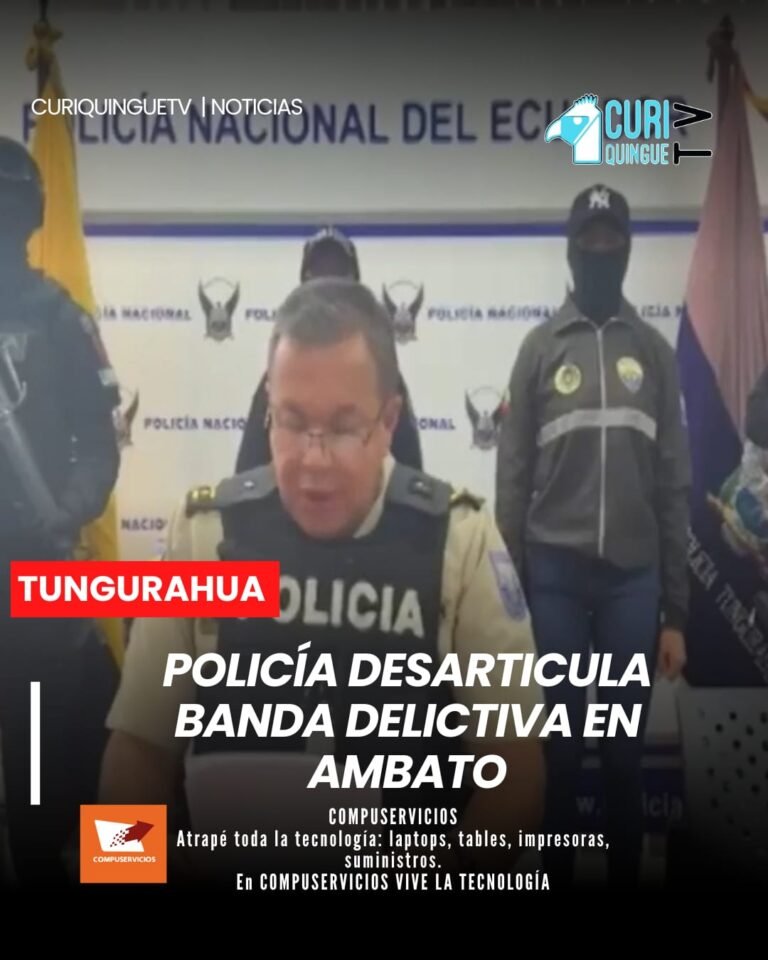 La Policía Nacional en Ambato logró la desarticulación de una banda delictiva que operaba en contra de la ciudadanía.