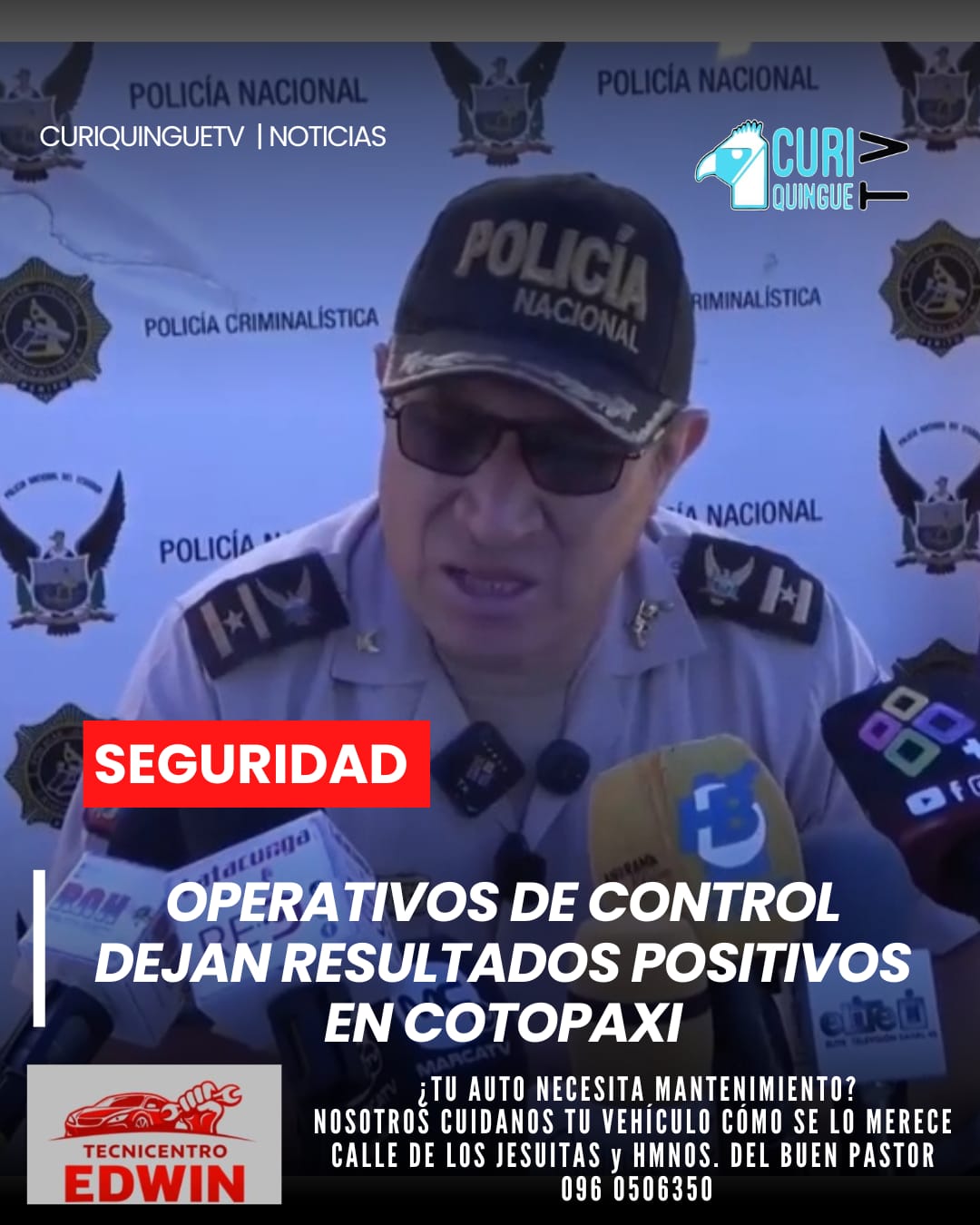 En rueda de prensa, el comandante de la Subzona Cotopaxi informó sobre los resultados de varios operativos de control realizados en la provincia.