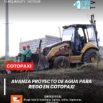 El Gobierno Provincial de Cotopaxi continúa con la ejecución de proyectos destinados a mejorar el sistema de agua para riego en diferentes sectores.