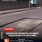 Residentes y transeúntes del sector del parque Las Flores alertan sobre el estado crítico de la vialidad en la zona.