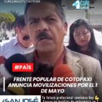 La dirigencia de la Unión Nacional de Educadores (UNE) en Cotopaxi se prepara para las jornadas de movilización a nivel nacional, en el marco del Día del Trabajador este 1 de mayo. Así lo dio a conocer Silvia Quinchuela, presidenta provincial del gremio.