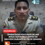 El Distrito de Policía del cantón Salcedo ejecutó varios operativos de control de manera articulada durante el último fin de semana, registrando novedades relevantes en distintos sectores. Estas acciones buscan fortalecer la seguridad ciudadana y garantizar el orden público en la jurisdicción.