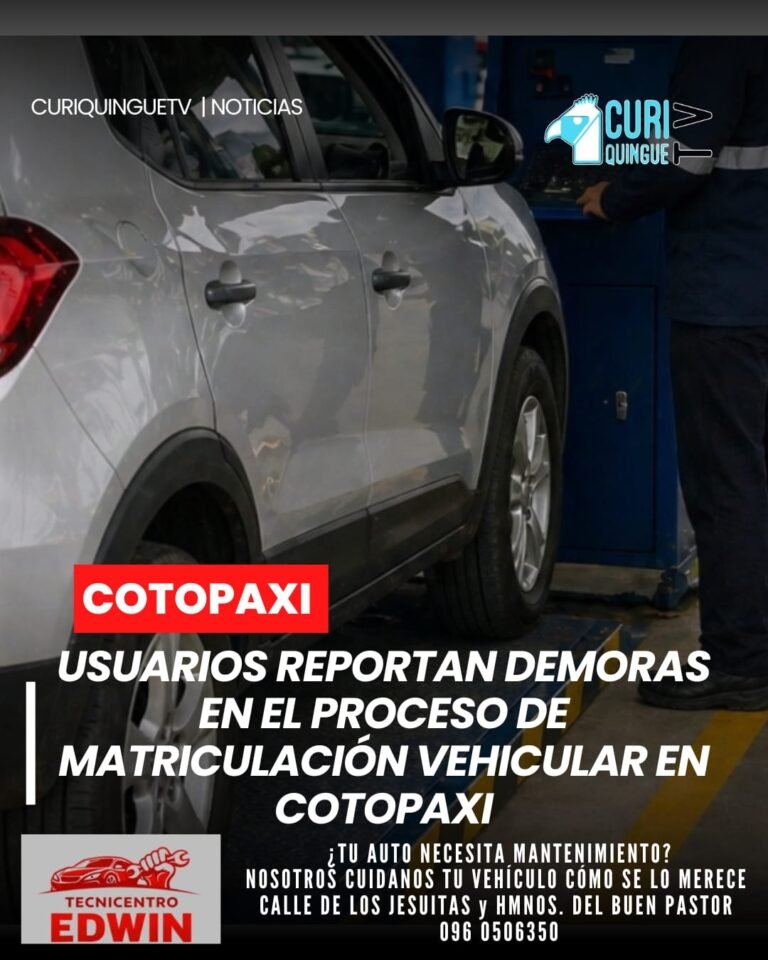 Durante los últimos días, usuarios han reportado inconvenientes en los procesos de matriculación vehicular en la provincia de Cotopaxi. Entre las principales quejas constan demoras en la atención y dificultades en los turnos, por lo que solicitan a las autoridades optimizar el servicio y garantizar un proceso más ágil.