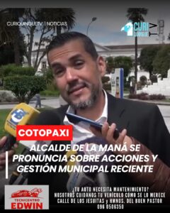 El alcalde del cantón La Maná dio a conocer detalles sobre la gestión municipal en los últimos días, destacando avances en obras y atención a requerimientos ciudadanos. Asimismo, señaló que se continúa trabajando en proyectos que fortalezcan el desarrollo del cantón.