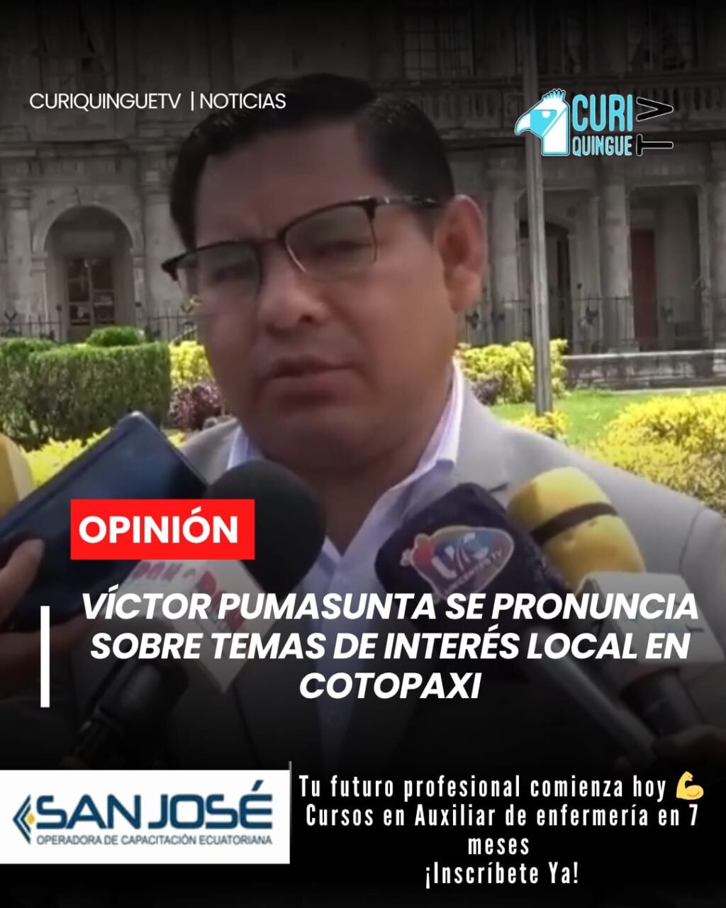 En recientes declaraciones, Víctor Pumasunta abordó varios temas de interés para la provincia de Cotopaxi, generando reacciones en distintos sectores. Sus pronunciamientos se dan en un contexto de análisis y debate sobre la situación actual del territorio.