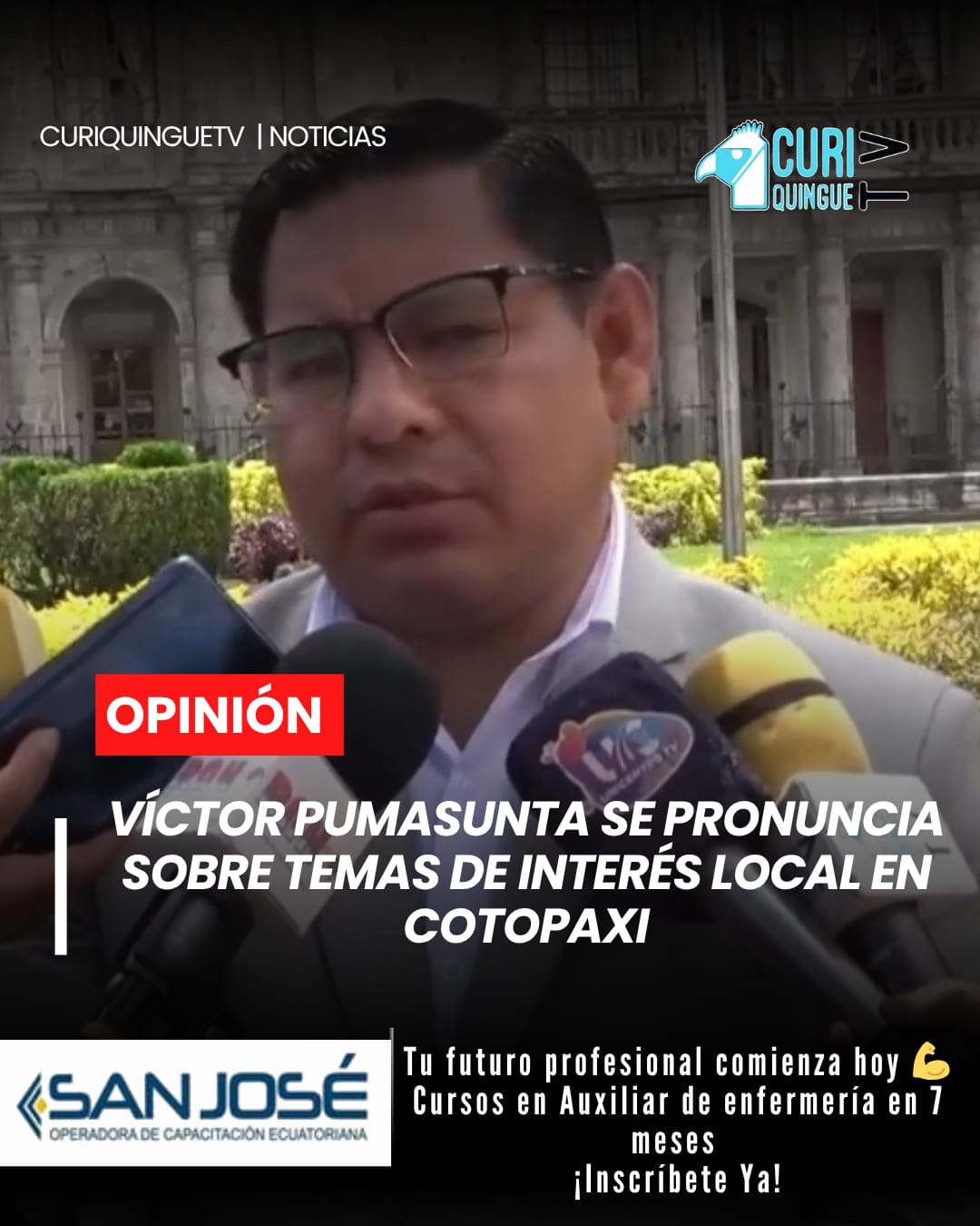 En recientes declaraciones, Víctor Pumasunta abordó varios temas de interés para la provincia de Cotopaxi, generando reacciones en distintos sectores. Sus pronunciamientos se dan en un contexto de análisis y debate sobre la situación actual del territorio.