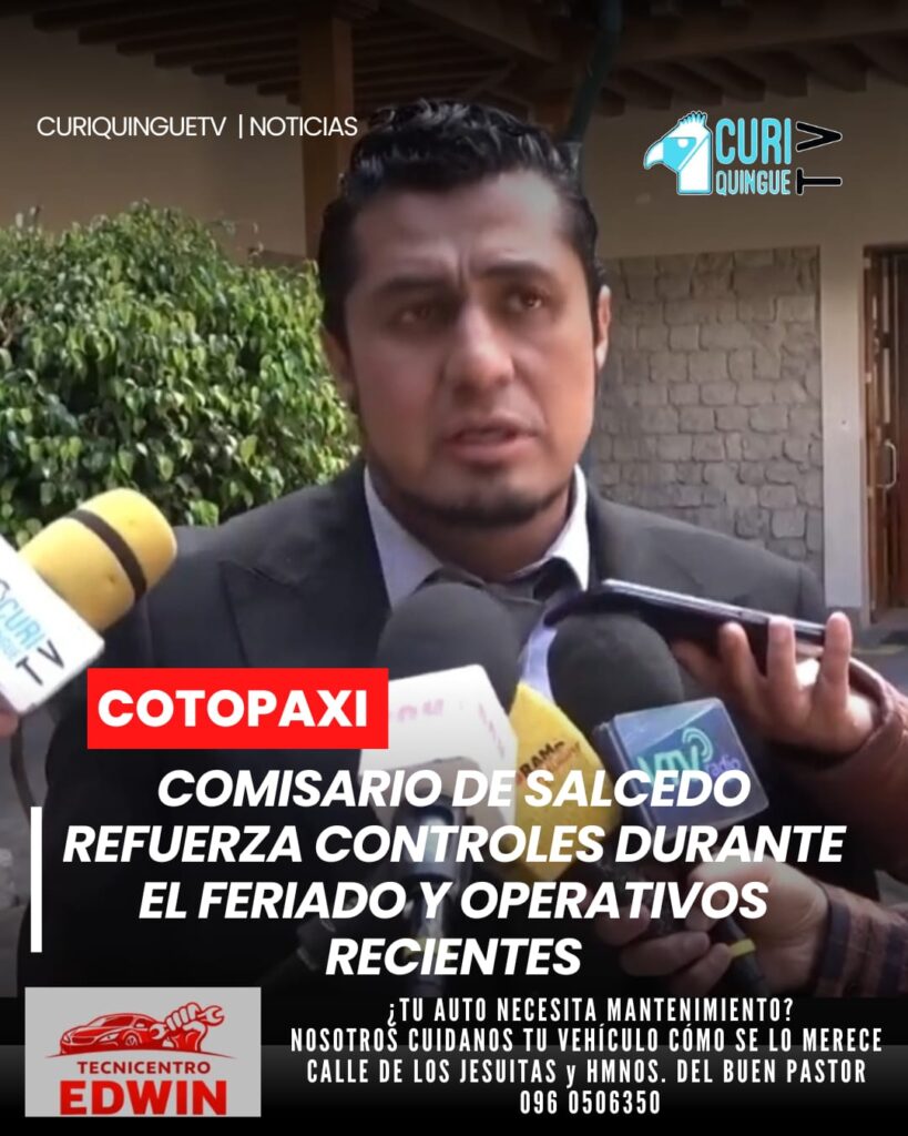 El Comisario del cantón Salcedo informó que, durante los últimos operativos ejecutados en el marco del feriado, se han reforzado los controles en distintos sectores. Las acciones buscan garantizar la seguridad ciudadana, el cumplimiento de normativas y prevenir incidentes.