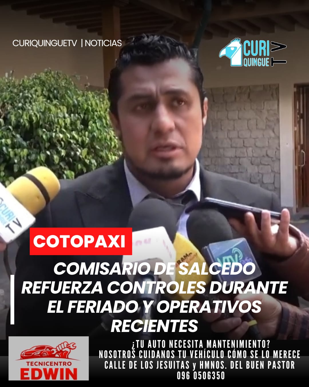 El Comisario del cantón Salcedo informó que, durante los últimos operativos ejecutados en el marco del feriado, se han reforzado los controles en distintos sectores. Las acciones buscan garantizar la seguridad ciudadana, el cumplimiento de normativas y prevenir incidentes.