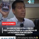 El ingeniero Xavier Estrella anunció en rueda de prensa que no continuará con su precandidatura a la Alcaldía de Latacunga. Desde el movimiento Pachakutik, autoridades indicaron que se trata de una decisión estrictamente personal y no responde a lineamientos de la organización.