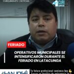 Durante el feriado por el Día del Trabajador, el personal de Justicia Municipal junto a Seguridad Ciudadana de Latacunga ejecutó varios operativos de control en distintos puntos de la ciudad.