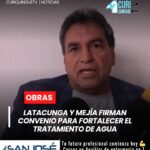 Firmó un convenio interinstitucional para la construcción de una planta de tratamiento de agua y la implementación de un tanque de almacenamiento.