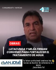 Firmó un convenio interinstitucional para la construcción de una planta de tratamiento de agua y la implementación de un tanque de almacenamiento.