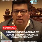 El alcalde del cantón Salcedo informó que durante el presente año se ejecutan diversos proyectos enfocados en mejorar la calidad de vida de los habitantes, tanto en la zona urbana como rural.