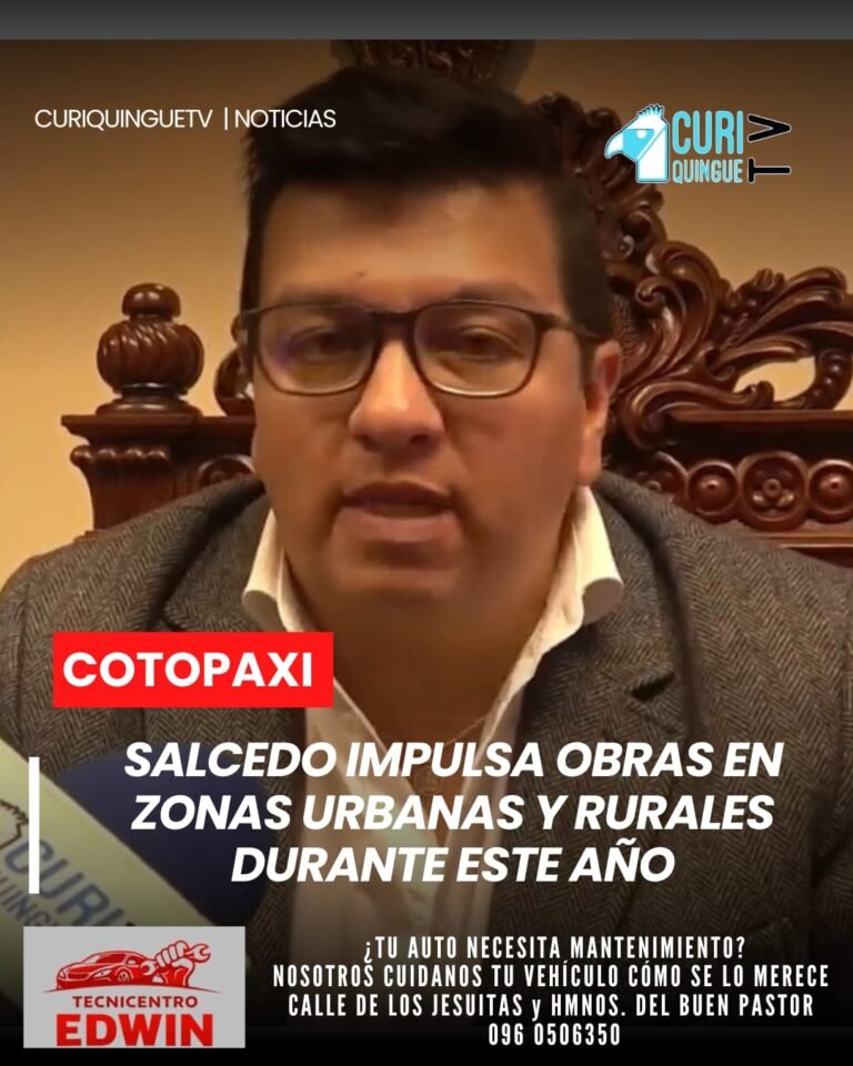 El alcalde del cantón Salcedo informó que durante el presente año se ejecutan diversos proyectos enfocados en mejorar la calidad de vida de los habitantes, tanto en la zona urbana como rural.