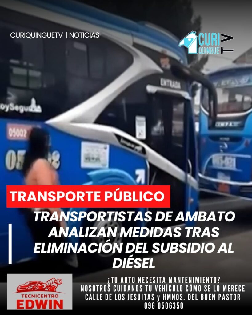 Los transportistas de Ambato se mantienen en sesiones permanentes tras la eliminación del subsidio al diésel. En el Concejo Cantonal se analiza una nueva ordenanza para regular las tarifas del transporte urbano.