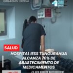 El IESS Tungurahua reporta un 70% de abastecimiento de medicamentos. Además, se ejecuta un mantenimiento progresivo en los cinco quirófanos del hospital provincial, con el objetivo de fortalecer la atención médica.