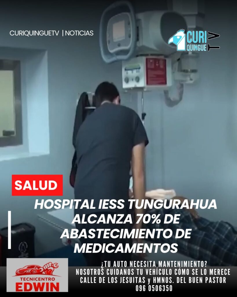 El IESS Tungurahua reporta un 70% de abastecimiento de medicamentos. Además, se ejecuta un mantenimiento progresivo en los cinco quirófanos del hospital provincial, con el objetivo de fortalecer la atención médica.