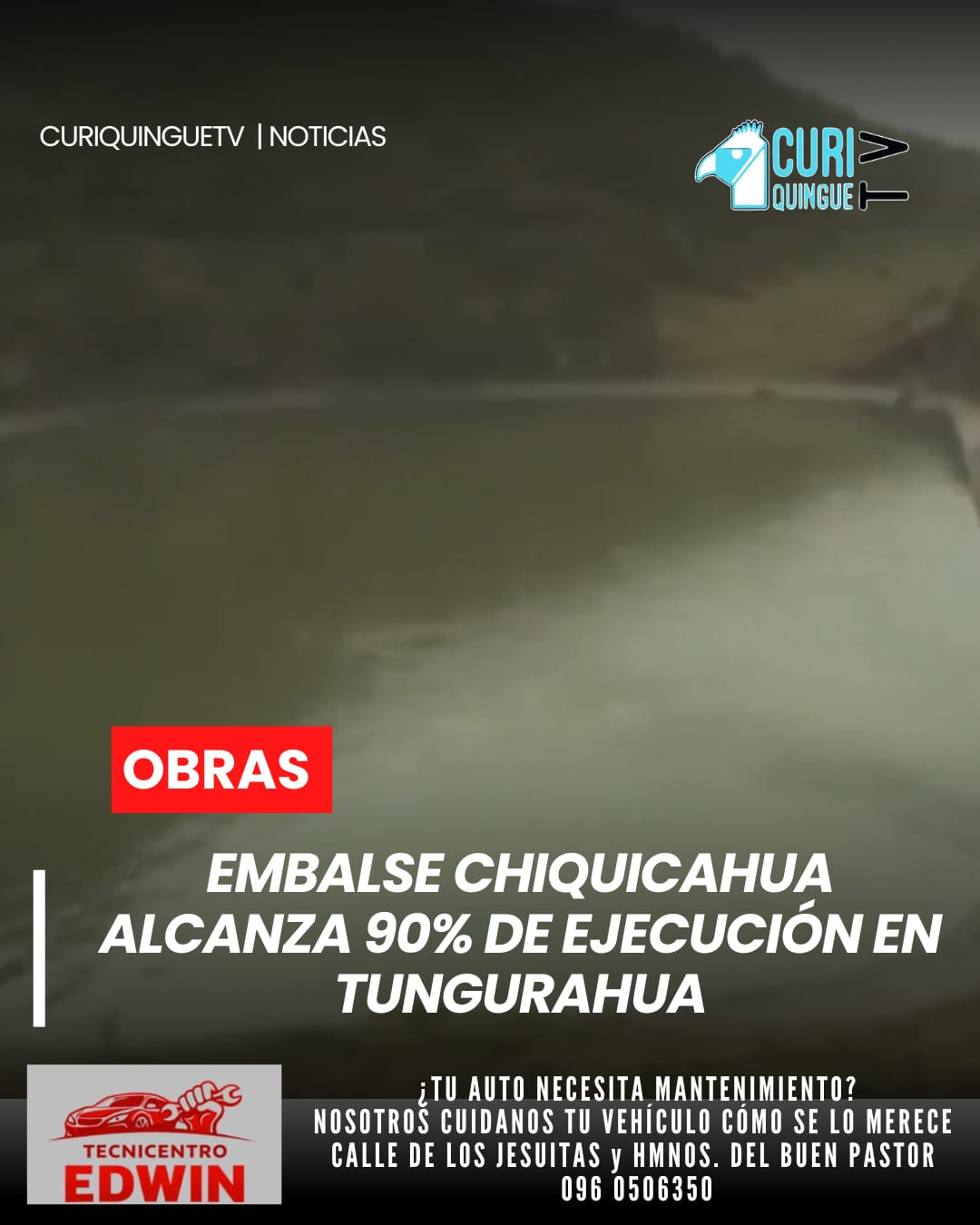 El proyecto del embalse Chiquicahua registra un 90% de avance físico, consolidándose como una solución para el riego y acceso al agua en zonas altas de Ambato. La inversión supera los 26 millones de dólares.