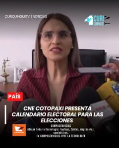 La directora del Consejo Nacional Electoral (CNE) de Cotopaxi informó sobre el calendario electoral que regirá para los comicios previstos.