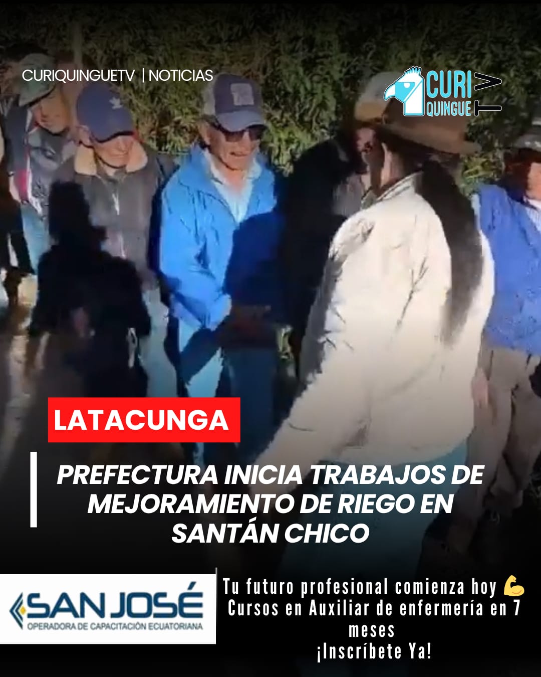 En el barrio Santán Chico, parroquia Ignacio Flores, la Prefectura de Cotopaxi inició los trabajos de cambio de tubería para optimizar el servicio de agua de riego.