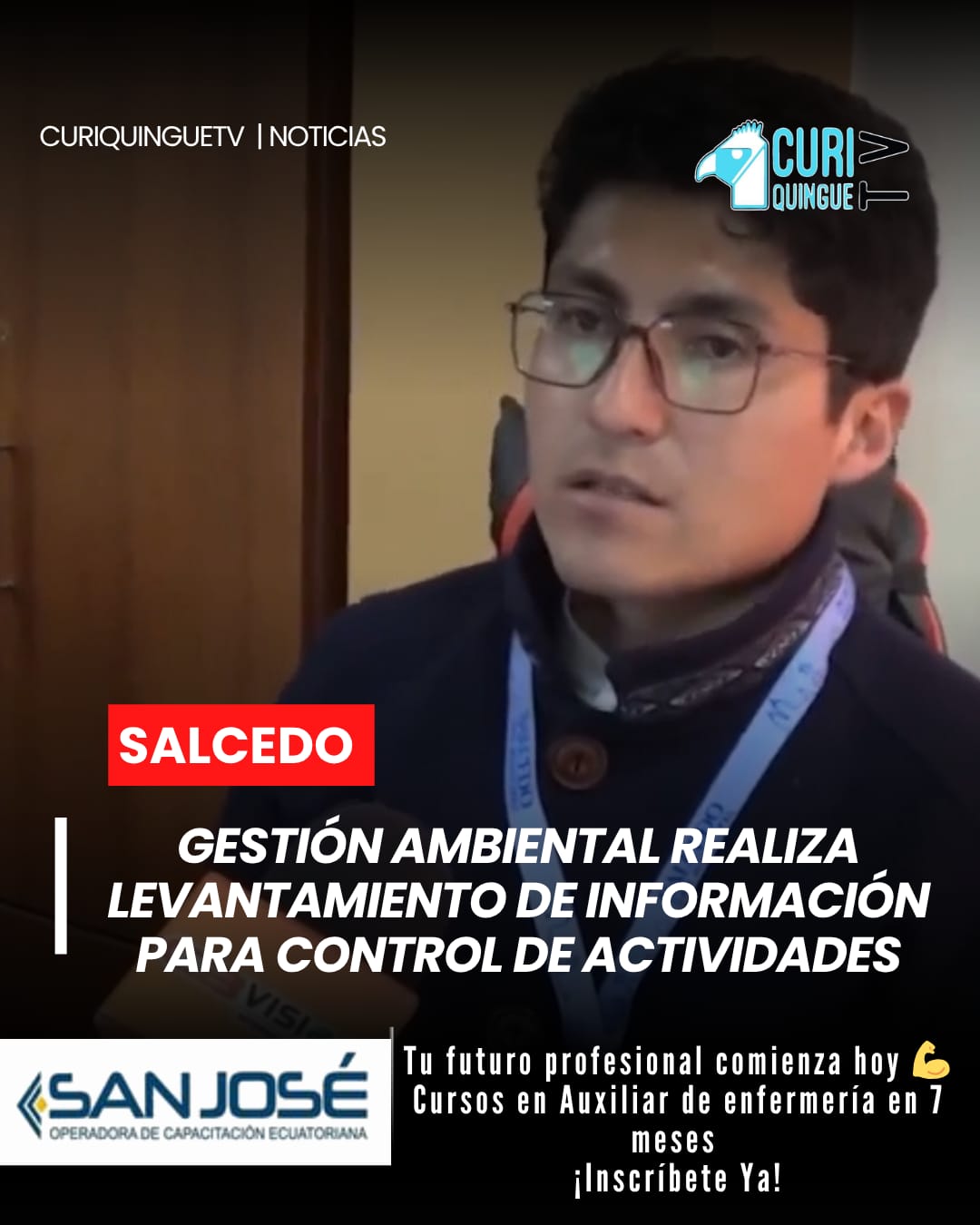 El director de Gestión Ambiental y Desechos Sólidos del GAD Salcedo realizó un levantamiento de información relacionado con una actividad desarrollada en un predio del cantón.