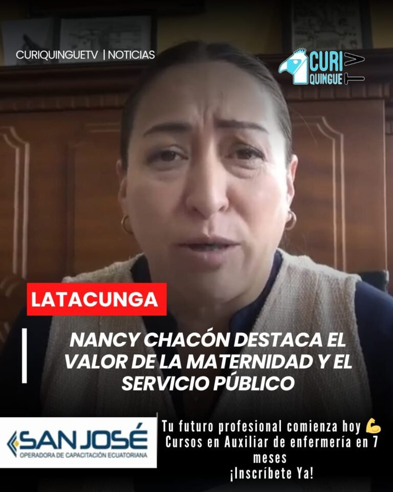 Nancy Chacón, concejal de Latacunga, habló sobre la labor que desempeña como madre y autoridad de la localidad, señalando que muchas acciones son reconocidas por la ciudadanía, mientras otras forman parte del trabajo diario que implica servir a la comunidad.