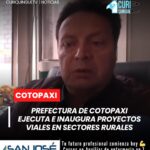 La Prefectura de Cotopaxi continúa ejecutando varios proyectos en el ámbito vial en distintos sectores de la provincia. Algunas de estas obras ya han sido inauguradas, beneficiando directamente a habitantes de parroquias rurales.