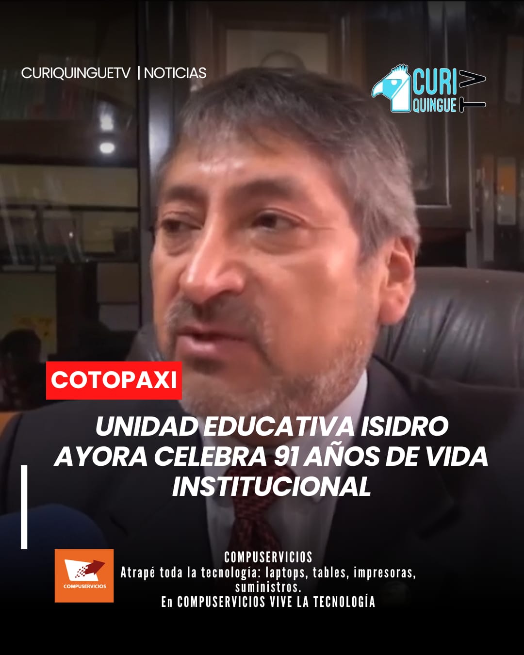 La Unidad Educativa Isidro Ayora conmemora sus 91 años de vida institucional al servicio de la niñez y juventud de Cotopaxi. El rector de la institución dio detalles sobre las diferentes actividades que se desarrollarán como parte de esta importante celebración.