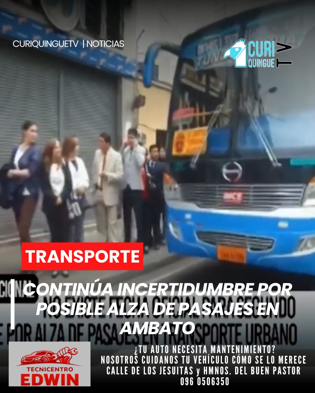 La incertidumbre continúa en Ambato debido al posible incremento en el costo del transporte público, mientras el gremio de transportistas solicita al Municipio analizar una revisión del precio del pasaje.