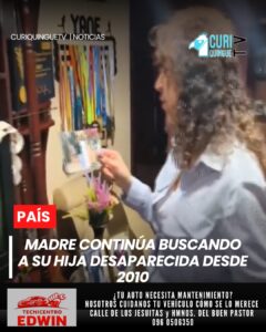 Han pasado más de 15 años desde la desaparición de Geovanna Constante, registrada en diciembre de 2010 en la ciudad de Ambato. Desde entonces, su madre no ha detenido su búsqueda, manteniendo la esperanza de encontrar respuestas sobre el caso.