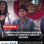 La prefecta de Cotopaxi destacó los principales avances alcanzados durante sus tres años de administración al frente del Gobierno Provincial.