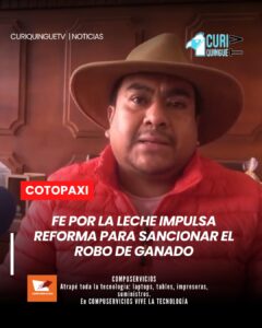 El coordinador provincial de la organización Fe por la Leche en Cotopaxi informó sobre una reunión de trabajo en la que se planteó un proyecto de ley que será analizado en la Asamblea Nacional para endurecer las sanciones contra quienes roban ganado.