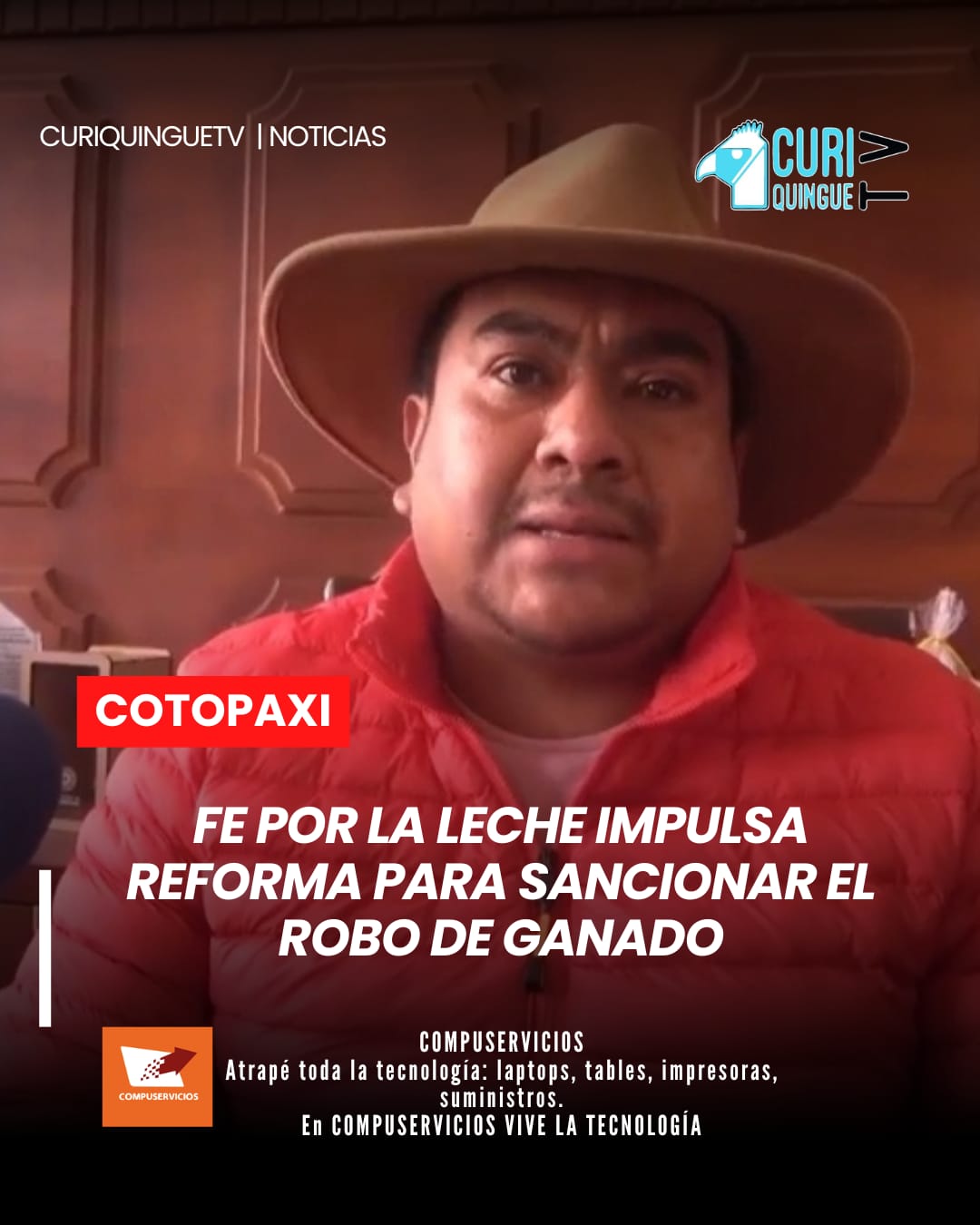 El coordinador provincial de la organización Fe por la Leche en Cotopaxi informó sobre una reunión de trabajo en la que se planteó un proyecto de ley que será analizado en la Asamblea Nacional para endurecer las sanciones contra quienes roban ganado.