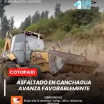 El asfaltado de la vía Canchagua – Chilla San Antonio continúa avanzando favorablemente en sus 4.4 kilómetros de intervención.