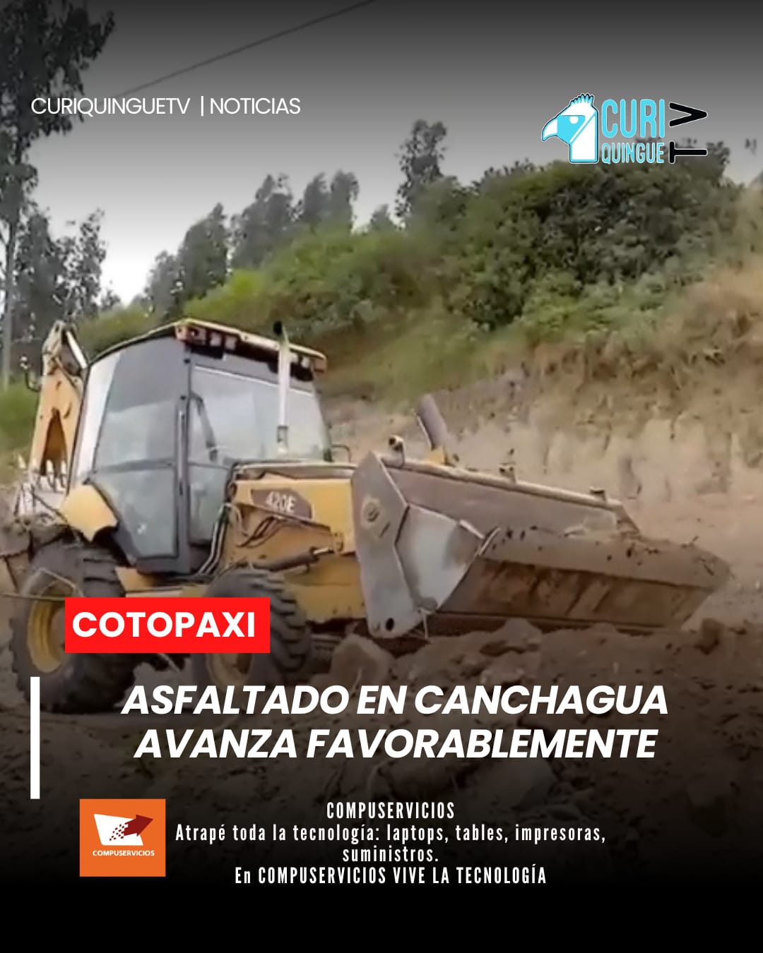 El asfaltado de la vía Canchagua – Chilla San Antonio continúa avanzando favorablemente en sus 4.4 kilómetros de intervención.