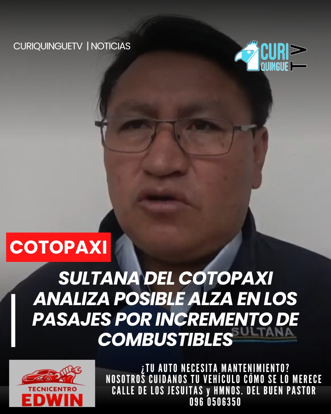 El presidente de la Cooperativa de Transporte Urbano Sultana del Cotopaxi informó sobre las afectaciones que enfrenta el sector debido al incremento en el precio de los combustibles, situación que mantiene preocupación entre los transportistas y usuarios a nivel nacional.