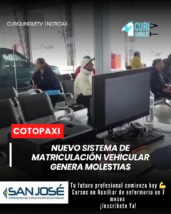 Los cambios implementados en los procesos de matriculación vehicular en la Empresa Pública de la Mancomunidad de Cotopaxi estarían ocasionando malestar entre los usuarios.