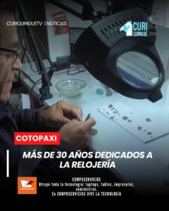 En la ciudad de Latacunga todavía se mantiene el servicio técnico de relojería gracias al trabajo de don Jorge Tarco, quien lleva más de tres décadas dedicado a la reparación de relojes, cambio de pilas y arreglo de brazaletes.