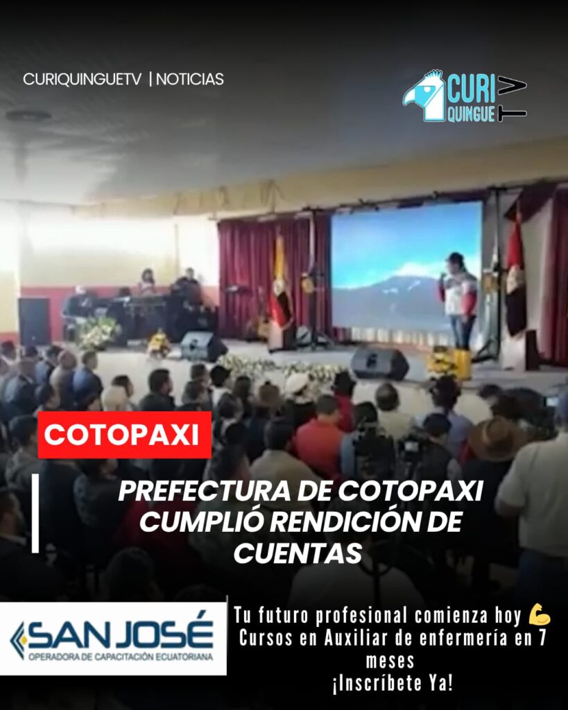 En la parroquia Cusubamba, cantón Salcedo, las autoridades del Gobierno Provincial de Cotopaxi desarrollaron el proceso de rendición de cuentas correspondiente al año 2025.