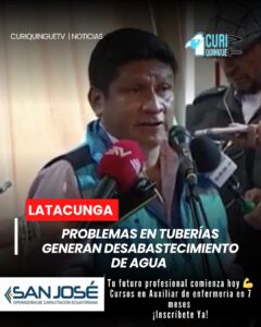 El director de Agua Potable del Municipio de Latacunga informó sobre inconvenientes registrados en las tuberías del sistema, situación que ha provocado desabastecimiento del líquido vital en varios sectores del noroccidente de la ciudad.