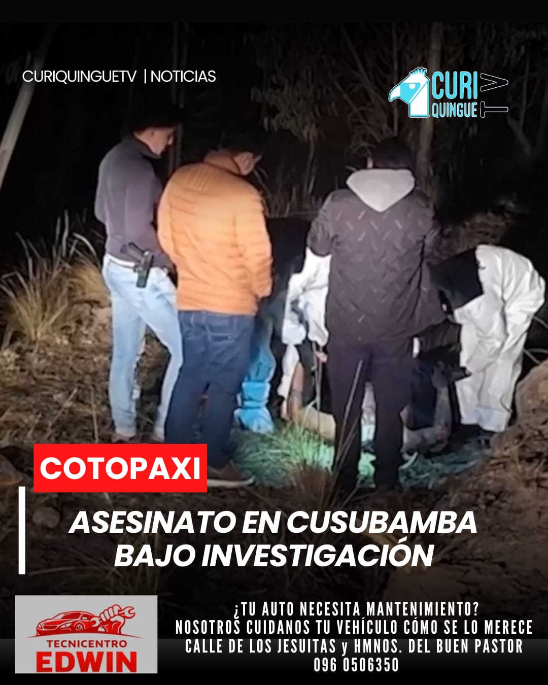 Una muerte violenta producida con arma de fuego se registró en el sector La Consolación, perteneciente a la parroquia Cusubamba del cantón Salcedo.