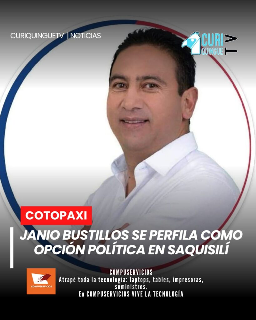 🗳️ 📍 Movimiento electoral empieza a sentirse en el cantón En el cantón Saquisilí ya empieza a sentirse el movimiento político. Janio Bustillos aparece como una alternativa para los ciudadanos con aspiraciones de llegar a la Alcaldía de esta ciudad. #Saquisilí #Política #Elecciones