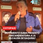 Como parte de sus actividades de precampaña, Janio Bustillos realizó un recorrido por las principales calles de la zona urbana de Saquisilí, donde mantuvo encuentros con varios habitantes del cantón.
